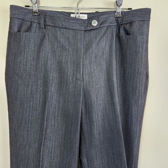 Carmen Marc Valvo Dress Trousers Charcoal Size 10 Office Career - Picture 6 of 12